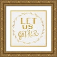 thumbnail image 1 of Shamp, Cindy 26x26 Gold Ornate Wood Framed with Double Matting Museum Art Print Titled - Let Us Gather - Gold, 1 of 4