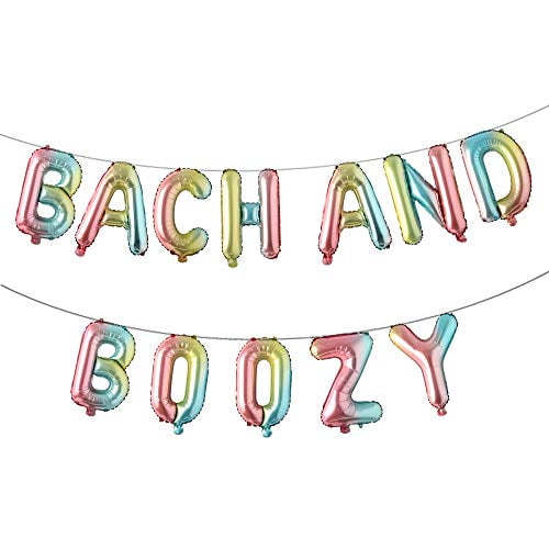 16 inch Bach and Boujee Bach and Boozy Balloons Banner Sign Bachelorette Party Decor Bach Party Decorations Decor Bach Balloons (Boozy Rainbow)