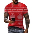 thumbnail image 4 of Rave Party Hip Hop hombres Navidad Elk Santa Claus 3d Hd impreso camiseta moda tendencia cuello redondo suelta calle fiesta ropa 6xl, 4 of 4