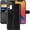 Black, variant on MONASAY iPhone 12 5G Case,iPhone 12 Pro Wallet Case, [Glass Screen Protector] Flip Folio Leather Cell Phone Cover with Credit Card Holder for Apple iPhone 12/12 Pro