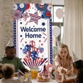 thumbnail image 6 of 1 Pc Welcome Home Decorations Homecoming Army Party Door Banner Ballons Stars Door Backdrops Patriotic Military Homecoming Army Deployment Returning Back Party Supplies 35.4x72.8 inch, 6 of 8