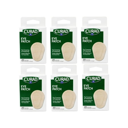 Curad Eye Patches Regular 20 Each (Pack of 6)