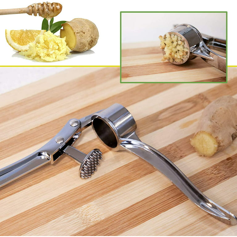 [6 Pack] Stainless Steel Garlic Press - Professional Kitchen Garlic Crusher  - Easy Squeeze, Dishwasher safe - Cooking Utensils, Clove Press and Ginger