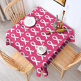 thumbnail image 2 of Pink Breast Cancer Square Tablecloth,Waterproof Square Table Cover,Wipeable Spillproof Washable Table Cover for Home Kitchen Party Decor 60"x60"(152x152cm), 2 of 6