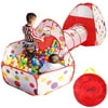 Portable Kids Indoor Outdoor Play Tent Crawl Tunnel Set 3 in 1 Ball Pit Tent