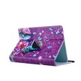 thumbnail image 3 of Dteck Universal Tablet Folio Case for Most 7 Inch Case, Stylish Pattern Stand Case for All-New Kindle Paperwhite 2024 / Onn. 7"/ RCA Voyager 7 and other most 6.5 - 7.5" tablet, Purple Butterfly, 3 of 4