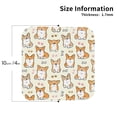 thumbnail image 3 of Disketp Cartoon Corgi Funny Coasters,4 Pcs Leather Coasters With Holder, Perfect Housewarming Hostess Gifts,Protect Furniture From Water Marks Scratch And Damage, 3 of 9