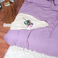 thumbnail image 3 of PiccoCasa Washed Cotton Duvet Cover Set of 3 with 2 Pillowcases, Queen Light Purple, 3 of 7