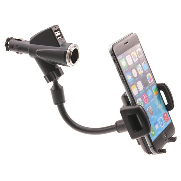 Charger Car Mount for Cricket Debut Smart/S3/S2/Flex - Holder DC Socket USB Port Cradle Rotating
