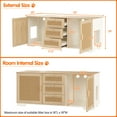 thumbnail image 4 of Faceket Extra Large Multi-Cat Wooden Litter Box Furniture with Scratching Board Doors and 3 Drawer, White, 4 of 8