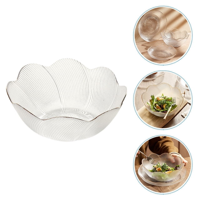 BRIGHTFUFU Large Serving Bowl Glass Fruit Bowl Assorted Color Food Storage Family Use 1Set