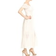 thumbnail image 4 of Anna-Kaci Womens Off Shoulder Boho Lace Semi Sheer Smocked Party Maxi Long Dress, 4 of 7