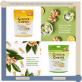 thumbnail image 2 of Prince of Peace Ginger Chews Variety Pack of 2 with Empire Mercante Digital Recipe Book, 1 of each (Original Plus+ and Lemon Plus+) 6 oz total Natural, Vegan, Gluten Free, Organic Ginger Chews, 2 of 9