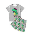 thumbnail image 1 of MIASHUI Tenues & Ensembles pour Garçons Imprimé Dinosaure Manches Courtes Col Rond Haut et Shorts pour Tenue Décontractée Âges 4-12 pour Activités Quotidiennes & Extérieures, 1 of 3