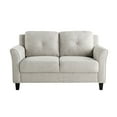 thumbnail image 3 of Lifestyle Solutions Taryn Loveseat with Curved Arms, Beige Fabric, 3 of 13