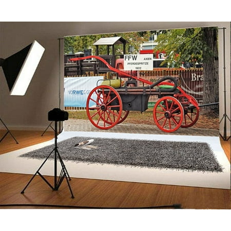 Image of HelloDecor 7x5ft Haimens Backdrop Europe Type Carriage Nature Spring Outdoor Travel Photography Background Kids Adults Photo Studio Props