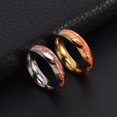 thumbnail image 2 of Mens Ring Titanium Steel Band With Letter Number Word Design 7mm Wide Electroplated Jewelry With Initials Card, 2 of 2