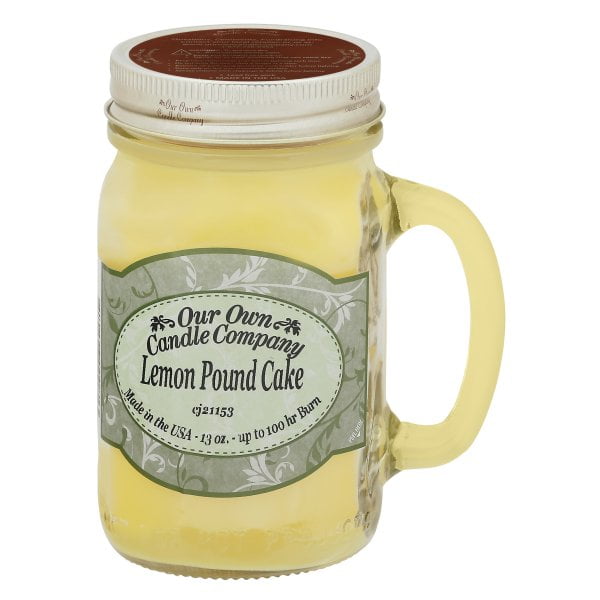 Mason Pantry Candle Jar Scented LEMON POUND CAKE Choose Your Size and Wax 