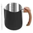 thumbnail image 4 of FUYGRCJ Milk Frothing Pitcher, 20oz/600ml Steaming Milk Frother Pitcher, Stainless Steel Espresso Machine Accessories for Coffee Bar, Milk Coffee Latte Art, Barista Steam Pitcher Milk Jug Cup, 4 of 11