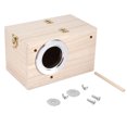 thumbnail image 1 of Casa de pájaros de madera para incubación y cría de aves cálidas, 1 of 10