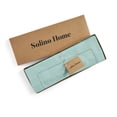 thumbnail image 4 of Solino Home Cotton Linen Placemats Set of 4 - Hemstitch Pastel Turquoise Placemats 14 x 19 Inch - Machine Washable Table Mats for Spring, Easter, Mothers Day, 4 of 4