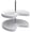 White, variant on Rev-A-Shelf 2472-28-11-1 28 Inch Polymer 2 Shelf Kidney Lazy Susan Set, White