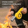 thumbnail image 5 of Yucurem Hand Crank Fan Air Blower Lightweight Barbecue Fire Bellows Tools Camping Kitchen Utensils (Yellow), 5 of 6