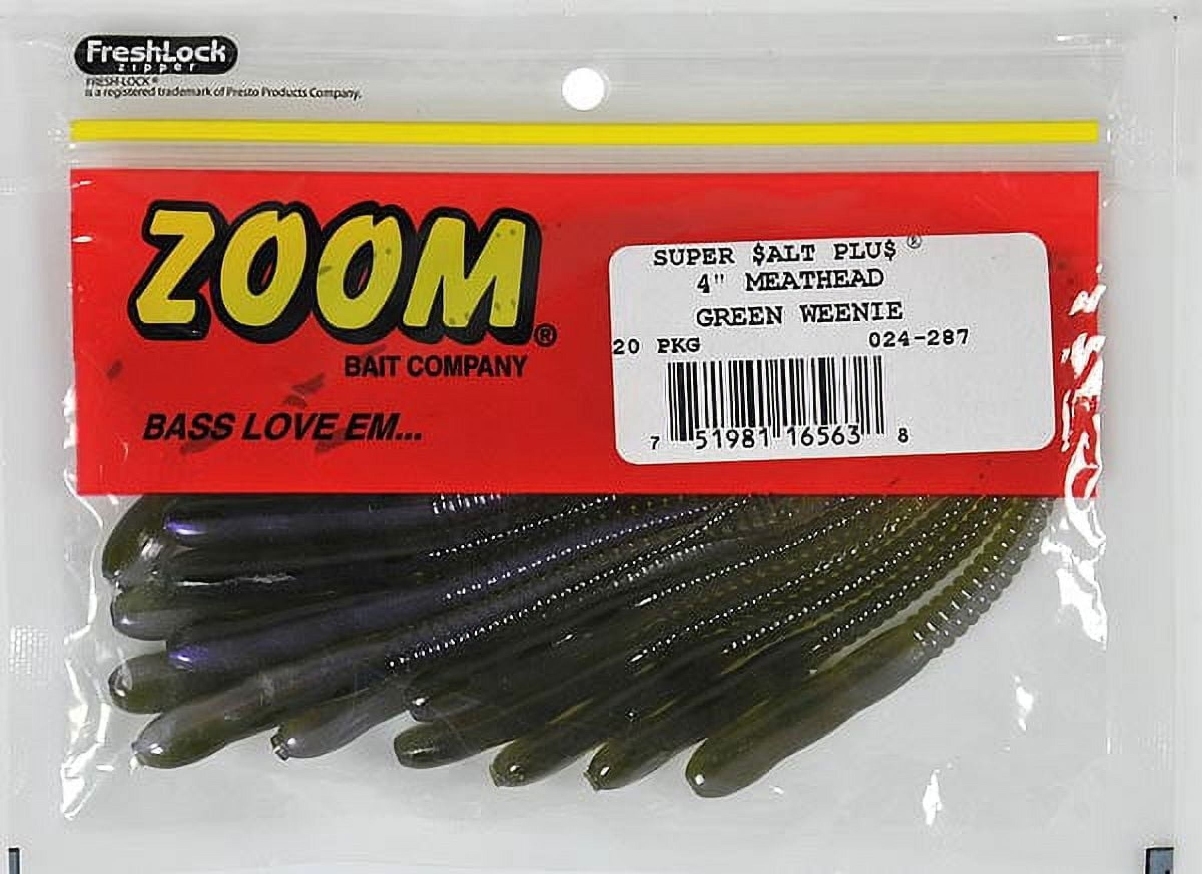 Zoom Meathead 4'' Green Weenie 20pk
