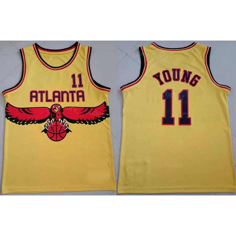 NBA_ Men Basketball Trae Young Jersey 11 John Collins 20 Team Color Red  Yellow White Black Navy Blue Embroidery And Stitch''nba''jerseys 