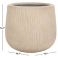 thumbnail image 4 of Safavieh Francia Concrete Ficonstone Modern Solid Round Beige Plant Pot, 4 of 7