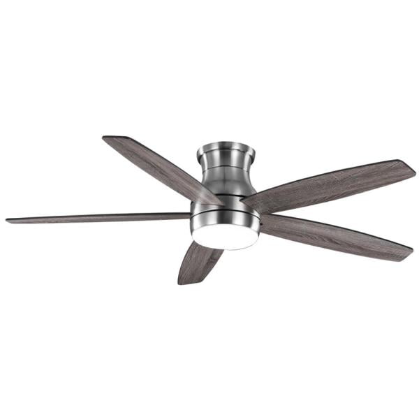Modern Ceiling Fan LED Brushed Nickel Treviso Indoor Remote Low Profile 52 In 