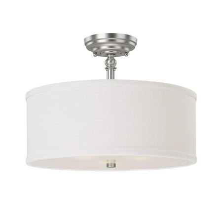 - Capital Lighting Loft Collection 3-light Matte Nickel Semi Flush Fixture