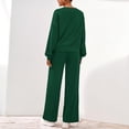 thumbnail image 4 of Women 2 Piece Outfits Fall Sweatsuits Crewneck Sweatshirt Wide Leg Sweatpants Lounge Sets Tracksuit, 4 of 7