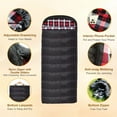 thumbnail image 2 of Flannel Sleeping Bag Cotton 0 Degree Cold Weather for Adults XXL Sleeping Bag 4 Season Big and Tall with Pillow Compression Sack (Left Zipper), 2 of 9