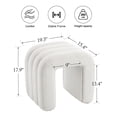 thumbnail image 4 of Zesthouse Multi-Functional Ottoman Stool, Tufted Sherpa Foot Stools Ottoman for Couch, Modern Vanity Stool for Living Room, Bedroom and Entryway, White, 4 of 12