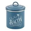 Ayesha Curry Enamel on Steel Bacon Grease Can / Bacon Grease Container - 4 Inch, Blue