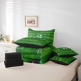 thumbnail image 6 of Erosebridal Football Goal 7pcs Bedding Comforter Set,Soccer Court Print Queen Bedding Sets For Kids Boys,Reversible Black, 6 of 7