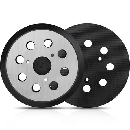 

2-Pack Sander Pads for Orbital MT922 5 inch 8-Hole Replacement Hook and Loop Sanding Disc Metal Back and Rubber