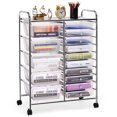 thumbnail image 1 of Costway 15 Drawer Rolling Storage Cart Tools Scrapbook Cosmetics Paper Organizer, 1 of 10