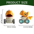 thumbnail image 6 of XIANXIAN Toy Cars for 1+ Year Olds 3PCS Animal Baby Cars No Batteries Required and Go Car for Toddlers 1 3 Toys for 1 Year Old Boys and Girls Great Birthday Gifts for Babies 12 1, 6 of 9
