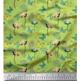 thumbnail image 1 of Soimoi Rayon Fabric Tropical Leaves,Floral & Butterfly Print Sewing Fabric Yard 42 Inch Wide, 1 of 1