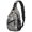 Bulldog and Floral Blue Pattern, variant on Bulldog and Floral Blue Pattern Sling Backpack, Unisex Cycling Crossbody Bag with Side Mesh Pockets, Earphone Hole Port Gift Ideas for Travel Shopping Commuting