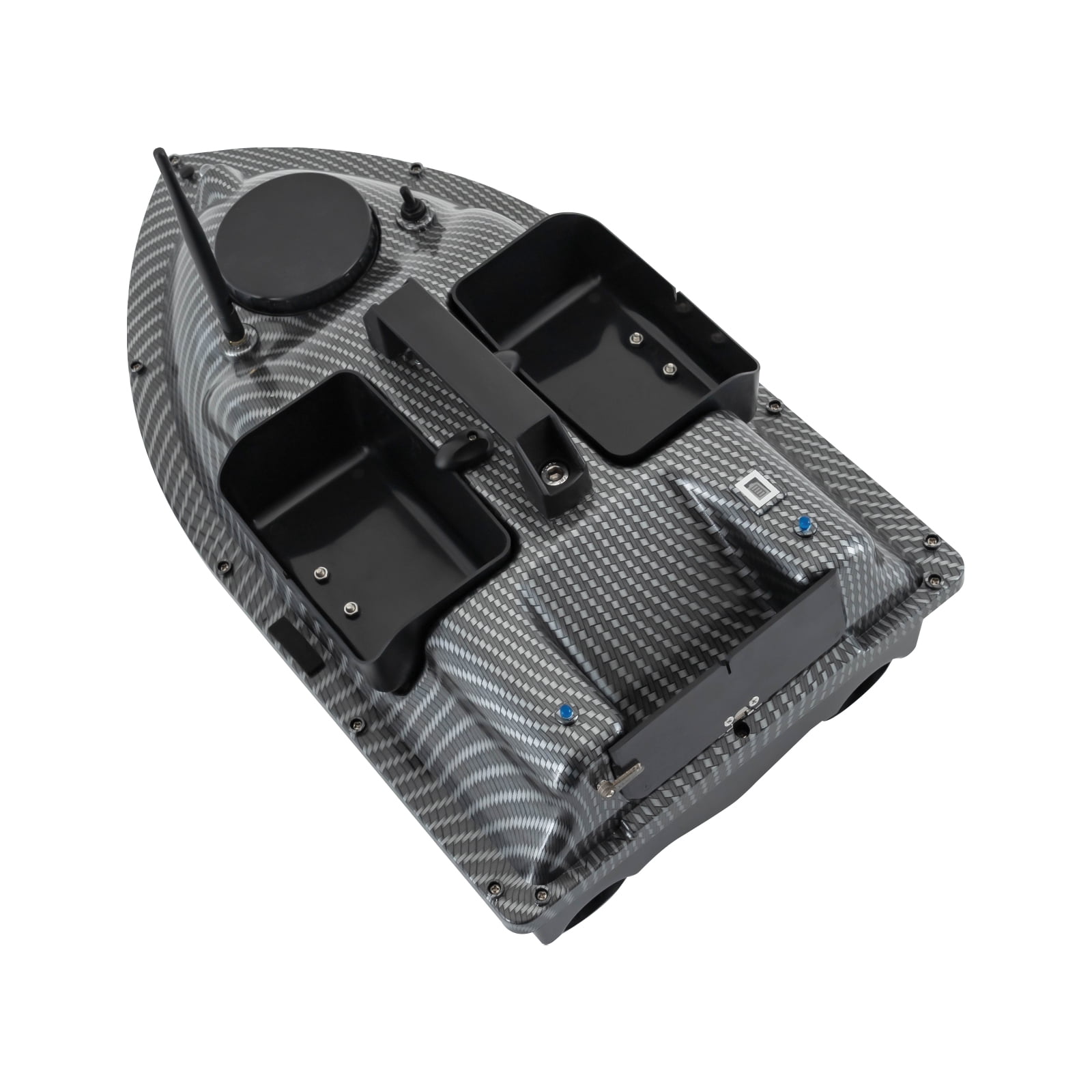 RC Fishing Bait Boat with Dual Motors, GPS Positioning, 4-Hour Continuous Sailing, 3 Compartment Bait Storage, Waterproof Design
