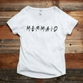 thumbnail image 2 of Thread Tank Mermaid Friends Women's Fashion Relaxed Slouchy Dolman T-Shirt Tee Heather White Medium, 2 of 5