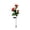 E001- Red, variant on Solar Lights Outdoor Garden Red 3 Head Rose Solar Path Lights Waterproof Outdoor Yard Decorations