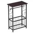 thumbnail image 6 of GZXS Narrow Side Table, Toilet Paper Holder Stand with Magazine Basket, Multifunctional End Table for Living Room, Bedroom, Space Saving, Black, 6 of 8