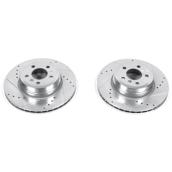 Power Stop EBR1032XPR Evolution Drilled & Slotted Rotors -Rear