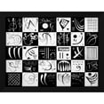 thumbnail image 2 of Wassily Kandinsky 24x19 Black Modern Wood Framed Wall Art Titled - Trente, 2 of 6