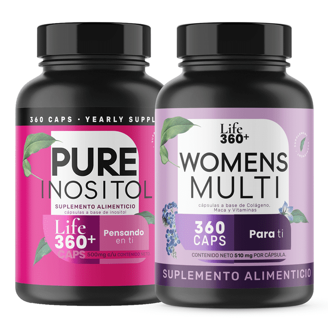 Set Suplemento Alimenticio LIFE 360+ Inositol Puro + Womens Multi 720 Cápsulas LIFE 360+ Womens Pack