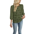 thumbnail image 5 of WIHOLL Blouses for Women Lace Tops Dressy 3/4 Length Sleeve Business Casual Outfits Vacation Spring Summer Clothes, 5 of 11